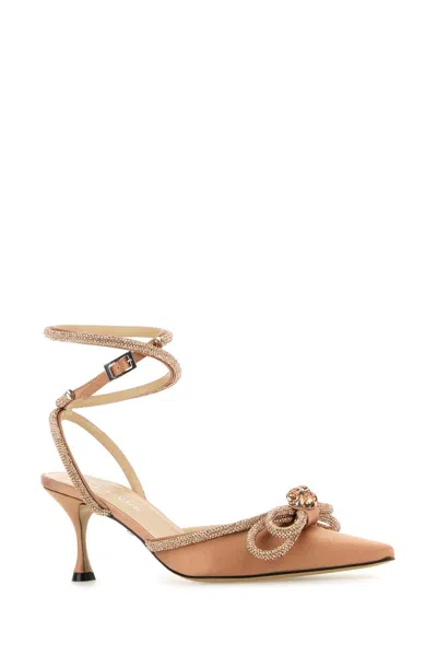 Mach &amp; Mach Peach Satin Pumps