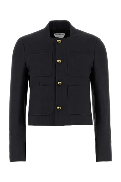 Bottega Veneta Graphite Cotton Blend Blazer