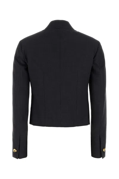 Bottega Veneta Graphite Cotton Blend Blazer
