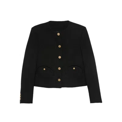 Blazé Milano Tweed Button-fastening Jacket In Black