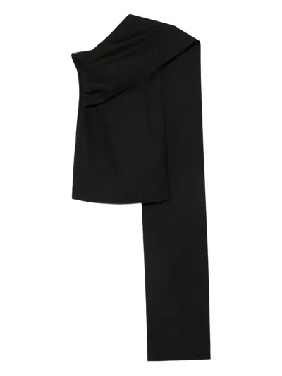 Rohe One-shoulder Mini Dress In Black