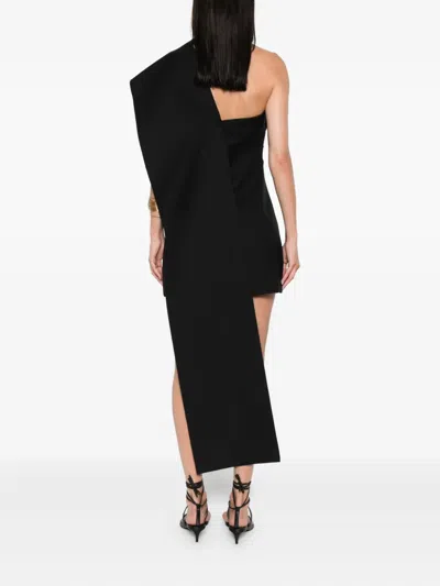 Rohe One-shoulder Mini Dress In Black