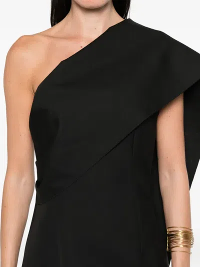 Rohe One-shoulder Mini Dress In Black