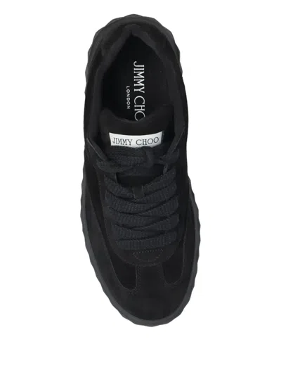 Jimmy Choo Lace-up Low-top Sneakers In Black