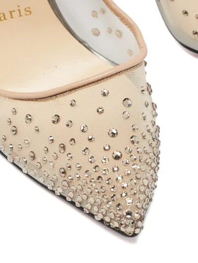 Pre-owned Christian Louboutin 115mm Mesh Crystal-embellished Pumps