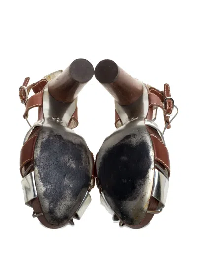 Pre-owned Dolce & Gabbana 125mm Leather Platform Sandals