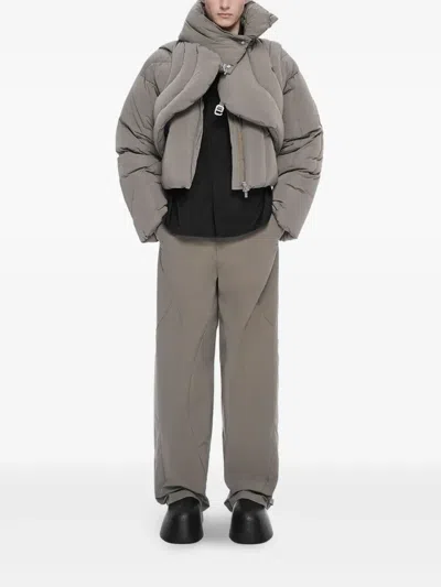 Heliot Emil Cropped Padded Jacket In Gray