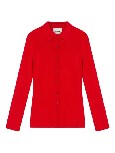 Aeron Ribbon Shirt In Red