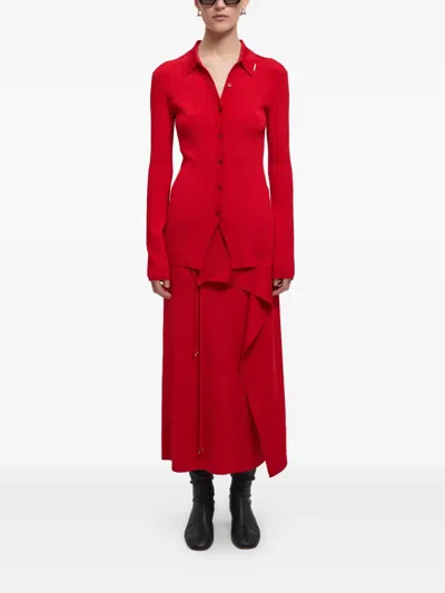 Aeron Ribbon Shirt In Red