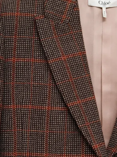 Chloé Checked Single-breasted Blazer