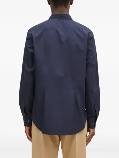Paul Smith Long-sleeve Cotton Shirt In Blue