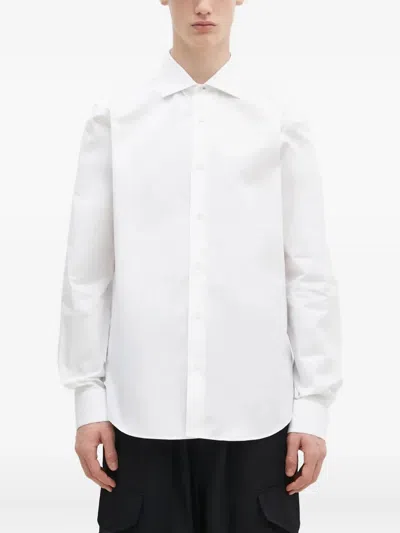 Paul Smith Long-sleeve Button-down Shirt In White