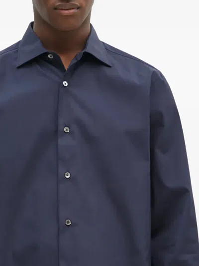 Paul Smith Long-sleeve Cotton Shirt In Blue