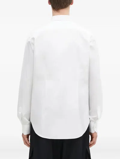 Paul Smith Long-sleeve Button-down Shirt In White