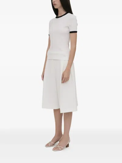 Rosetta Getty Contrasting-trim Short-sleeve T-shirt In White