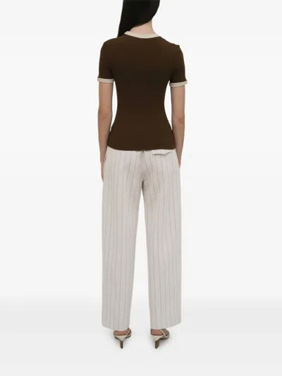 Rosetta Getty Rib-knit T-shirt