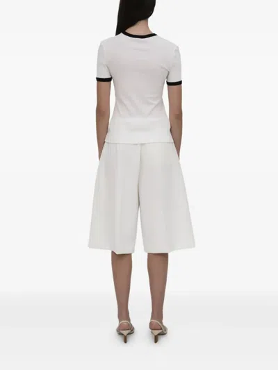 Rosetta Getty Contrasting-trim Short-sleeve T-shirt In White