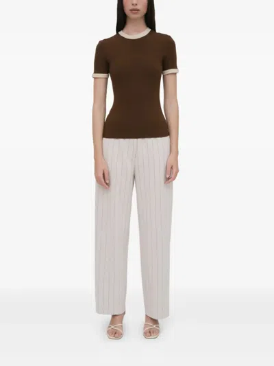Rosetta Getty Rib-knit T-shirt