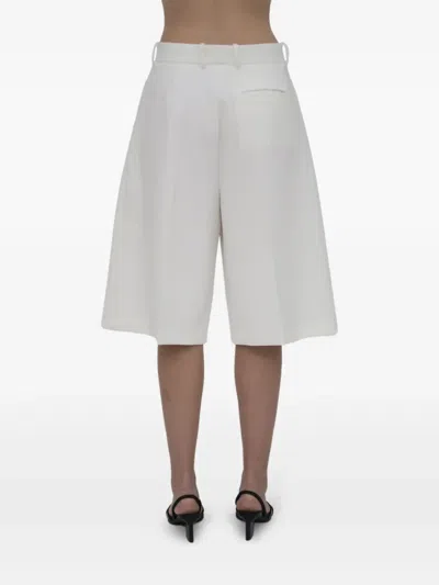 Rosetta Getty Pleat-front Shorts In White