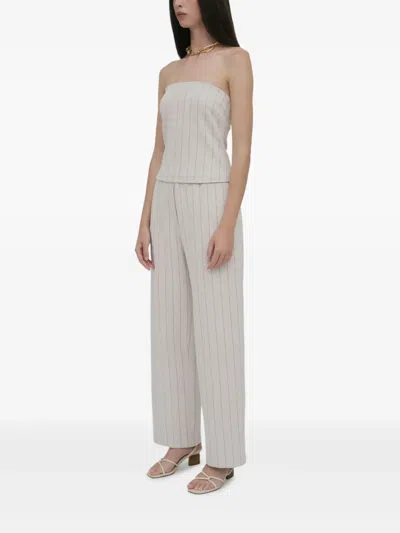 Rosetta Getty Pinstriped Jacquard Bandeau Top In Gold