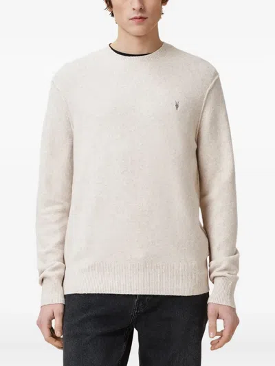 Allsaints Logo-embroidered Crew-neck Jumper