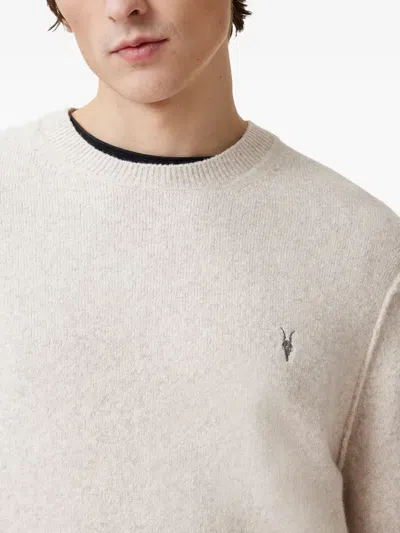Allsaints Logo-embroidered Crew-neck Jumper