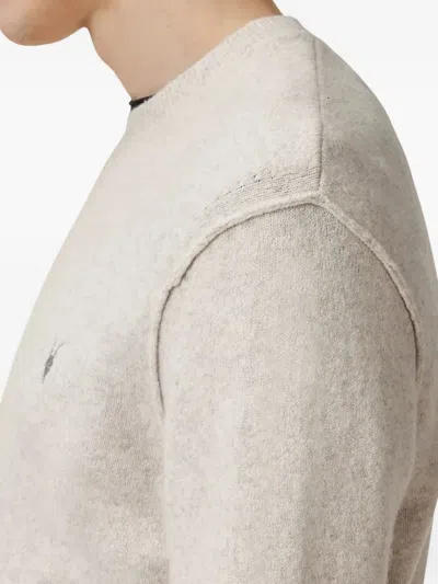 Allsaints Logo-embroidered Crew-neck Jumper