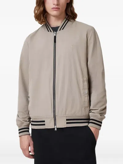 Allsaints Embroidered Zip-front Reversible Bomber Jacket