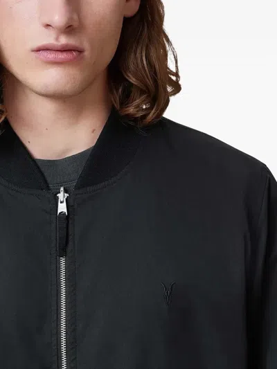 Allsaints Embroidered Zip-front Reversible Bomber Jacket