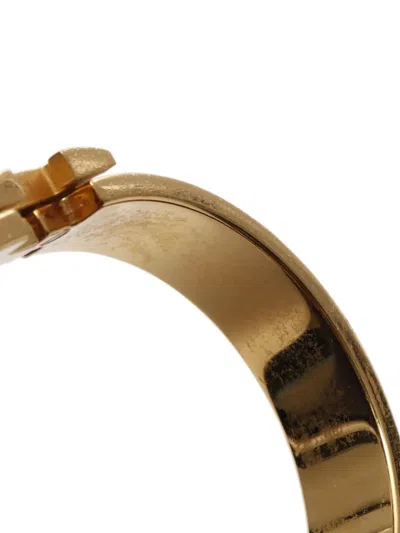 Pre-owned Hermes 2000s Enamel Gold Bangle Bracelet