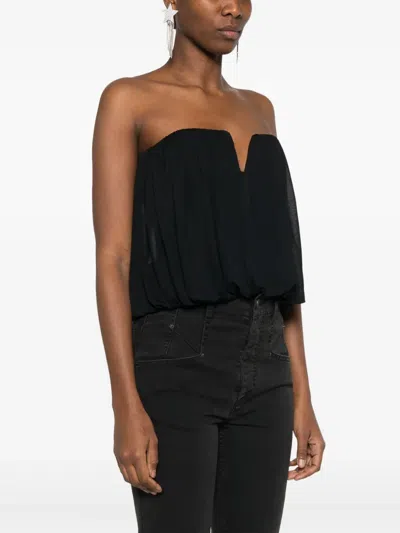Isabel Marant Amalia Gathered Top In Black
