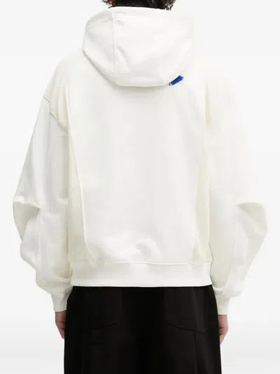 Ader Error Panelled-fabric Hoodie In White