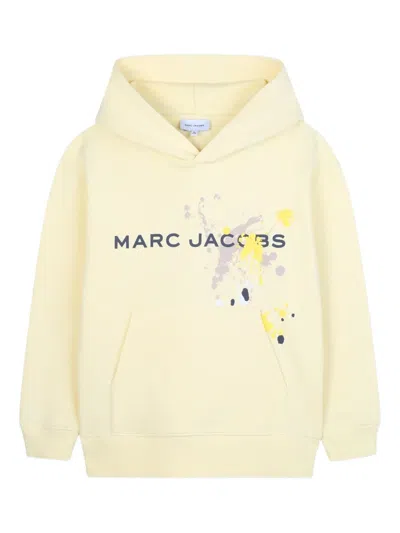 Marc Jacobs Paint-splatter Hoodie In Yellow