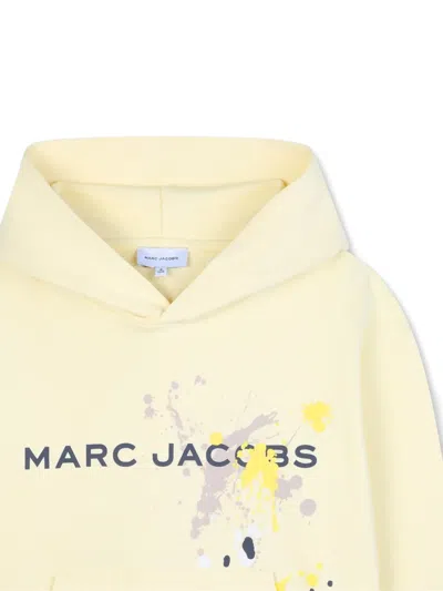Marc Jacobs Paint-splatter Hoodie In Yellow