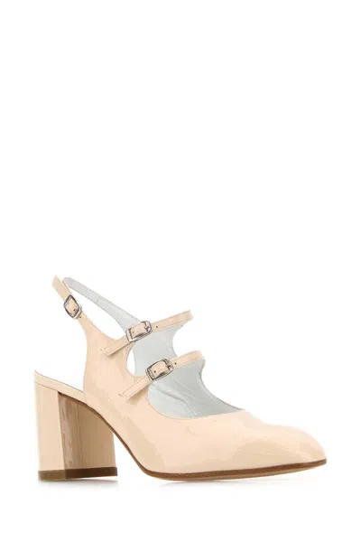 Carel Paris Sand Leather Banana Pumps