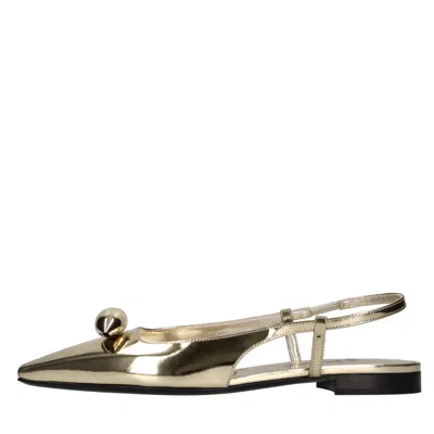 3juin Flat Shoes Golden In Gold