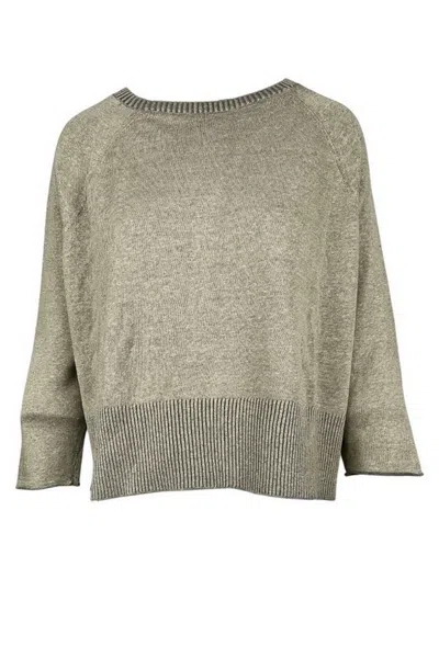 Base Milano Sweaters Dove Grey In Gray