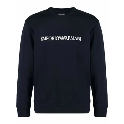 Emporio Armani Cotton Blend Crewneck Sweatshirt