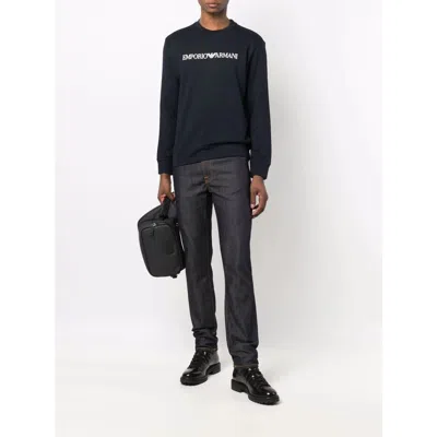 Emporio Armani Cotton Blend Crewneck Sweatshirt