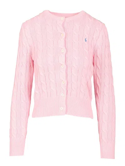 Polo Ralph Lauren Cable Knit Cardigan Knitwear Rose