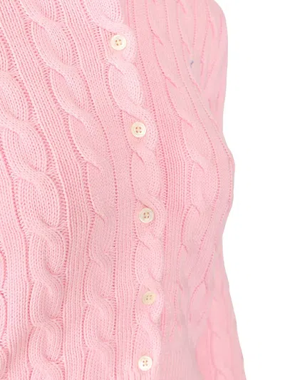 Polo Ralph Lauren Cable Knit Cardigan Knitwear Rose