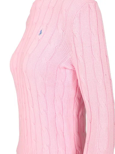 Polo Ralph Lauren Cable Knit Crew Neck Sweater Knitwear Rose