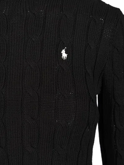 Polo Ralph Lauren Cable Knit Crew Neck Sweater Knitwear Black