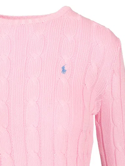 Polo Ralph Lauren Cable Knit Crew Neck Sweater Knitwear Rose