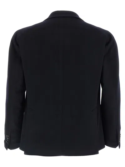 Tagliatore Square Pattern Blazer With Multiple Pockets