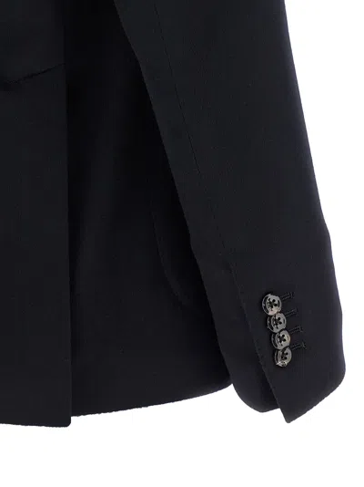 Tagliatore Square Pattern Blazer With Multiple Pockets