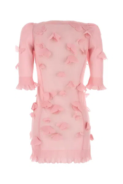 Coperni Pink Knit Mini Dress