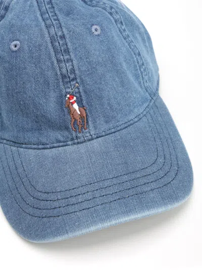Polo Ralph Lauren Denim Baseball Cap Hats Blue