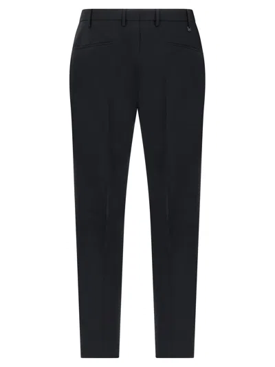 Pt Torino Dark Blue Dieci Pants In Black