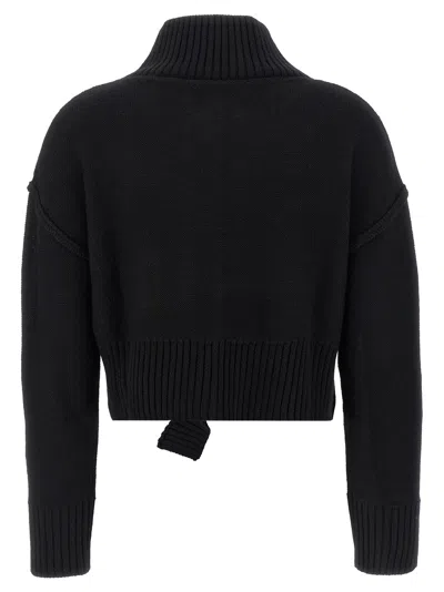 Mm6 Maison Margiela Distressed Sweater Sweaters And Cardigans Black